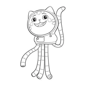 Página para Colorir Casa Divertida do Gato da Gabi