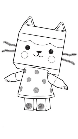Página para Colorir Refúgio Encantador do Gabi para Gatos