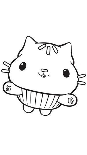Página para Colorir Casa de Gato para Imprimir da Gabi