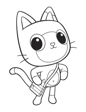 Página para Colorir Imagem em Alta Definição da Casa do Gato da Gabi