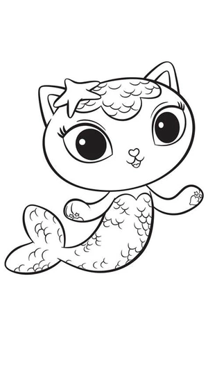 Página para Colorir Resumo da Casa do Gabi para Gatos