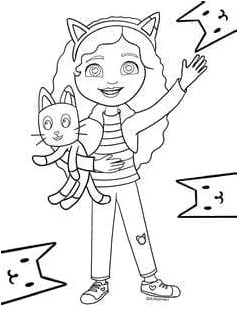 Página para Colorir Refúgio dos Gatos da Gabi