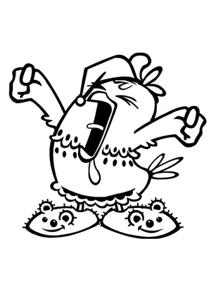 Página para Colorir Galinha Colorida para Imprimir