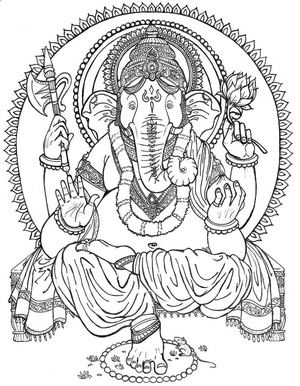 Design de Ganesha para Adultos