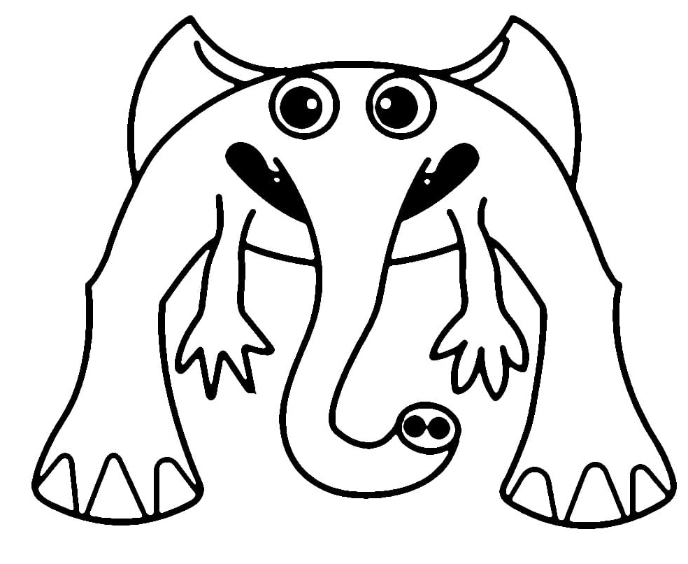 Página para Colorir Jardim do Treinador Pickles de Banban