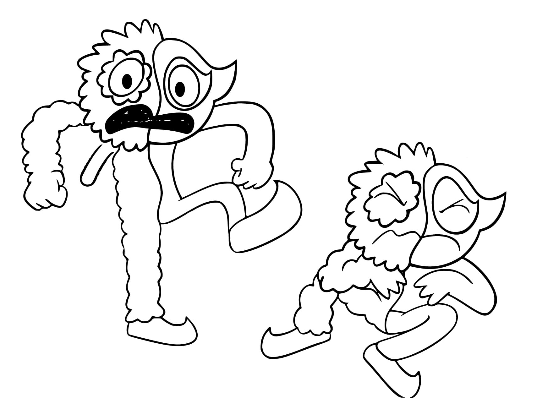 Página para Colorir Jardim de Banban: O Bobo e Seu Irmão Malvado 5