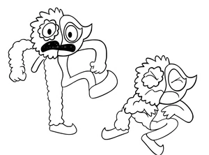 Página para Colorir Jardim de Banban: O Bobo e Seu Irmão Malvado 5