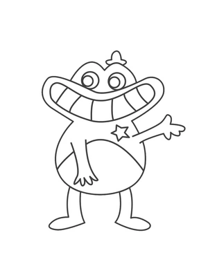 Página para Colorir Garten of Banban: Capítulo 2 - Toadster