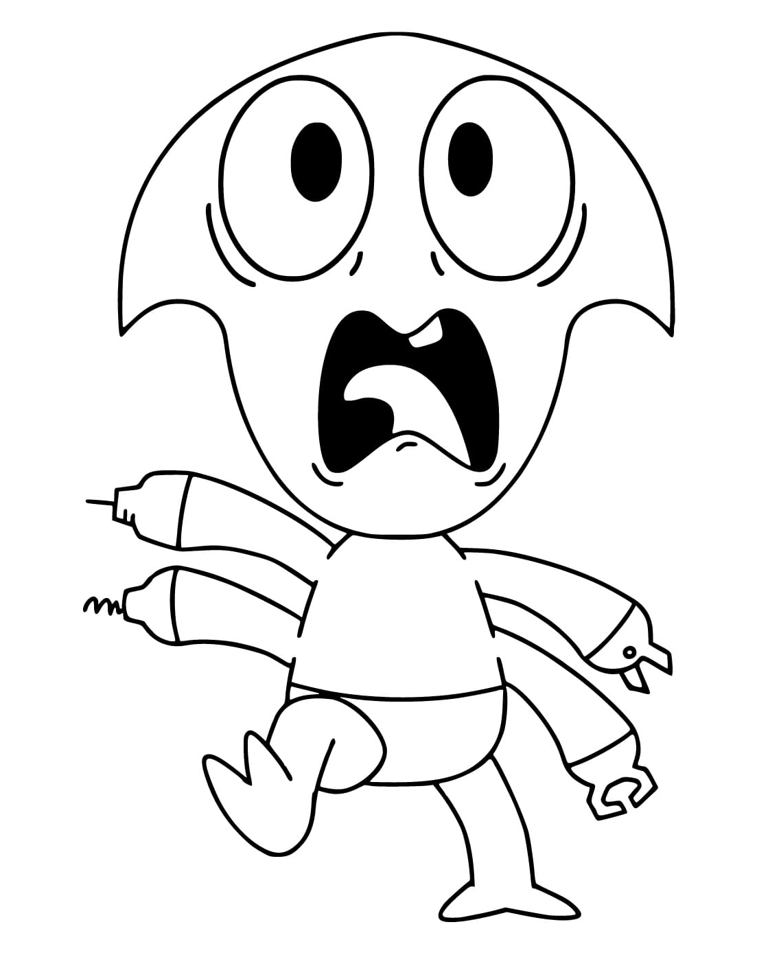 Página para Colorir Pequeno Jardim de Banban