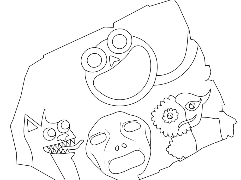 Página para Colorir Imprimir Capítulo 5 de Garten of Banban