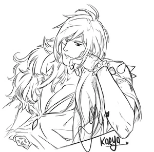 Página para Colorir Página para colorir de Genshin Impact com Kaeya