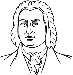 Página para Colorir Bach 1