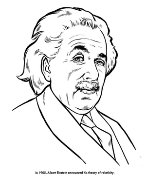Página para Colorir Einstein, Albert