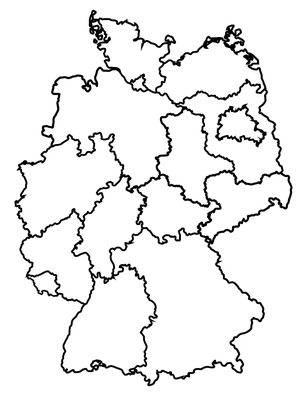 Página para Colorir Mapa Alemão