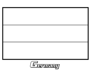 Página para Colorir Bandeira da Alemanha Grátis para Imprimir