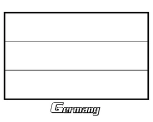 Página para Colorir Página para Colorir Bandeira da Alemanha Grátis para Imprimir