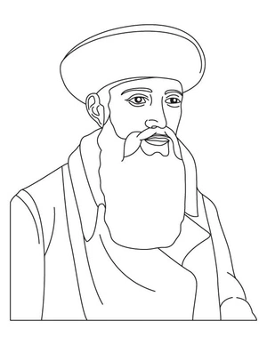 Página para Colorir Gutenberg, Johannes