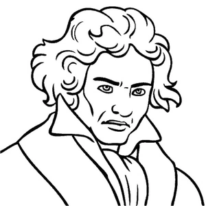 Página para Colorir Ludwig van Beethoven