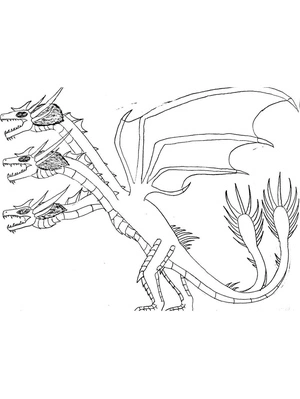 Página para Colorir Página para Colorir do Ghidorah