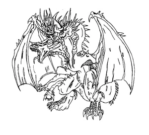 Página para Colorir Ghidorah Enorme