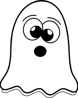 Fantasma bobo, fácil página para colorir de fantasma, imprimível gratuito