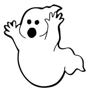 Página para Colorir Fantasma Simples