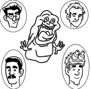 Página para Colorir Caça-Fantasmas Adoráveis