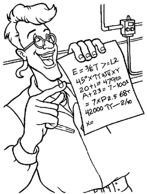 Página para Colorir Egon Spengler dos Caça-Fantasmas