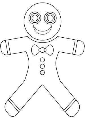 Página para Colorir Homem de Gengibre #1