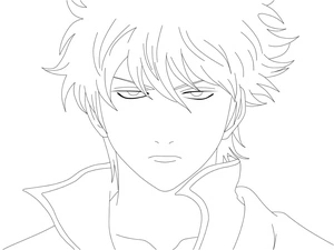 Página para Colorir Gintoki Sakata