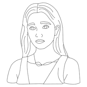 Imagem de uma garota desenhando