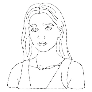 Página para Colorir Imagem de uma garota desenhando