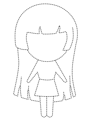 Atividade Simples de Contorno para Meninas