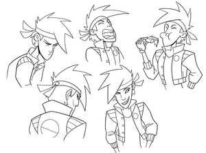 Página para Colorir: Ryu Simms de Glitch Techs