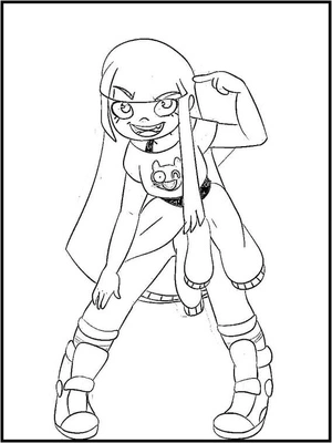 Página para Colorir Miko Kubota o Descolado