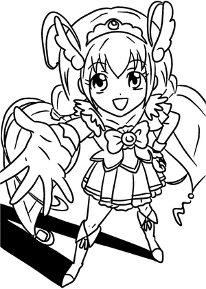 Página para Colorir Adorável Céu Estrelado Miyuki