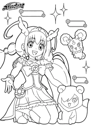 Página para Colorir Belo Céu Estrelado Miyuki