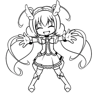 Página para Colorir Chibi Starry Sky Miyuki