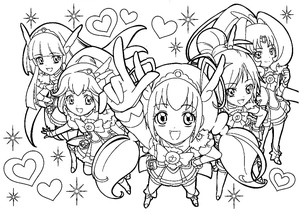 Página para Colorir Glitter Force Grátis
