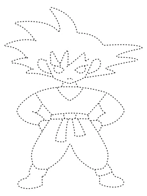 Página para Colorir Página para Colorir Chibi Son Goku