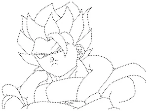 Página para Colorir Goku Rastreando Incrível