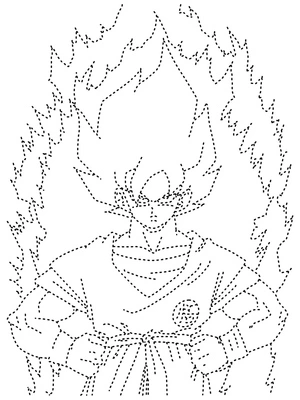 Página para Colorir Rastreamento Incrível do Goku