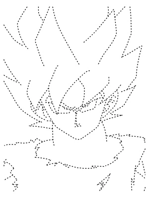 Página para Colorir Página de Contorno do Son Goku Bravo
