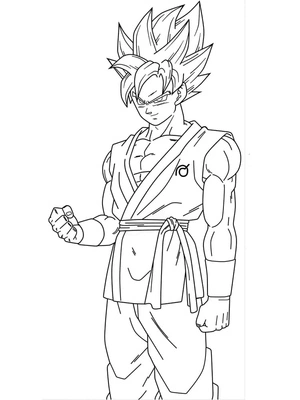 Página para Colorir Página para Colorir Grátis do Goku para Imprimir