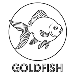 Página para Colorir Peixe-dourado na Natureza
