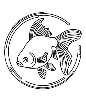 Página para Colorir Goldie, o Peixinho Dourado