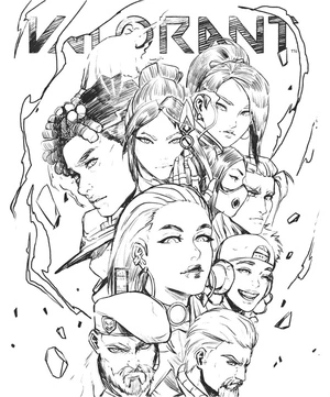 Página para Colorir Imagem de Valorant