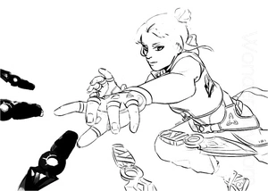 Página para Colorir Valorant Jett