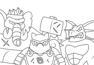 Página para Colorir Personagens da série Goo Jit Zu