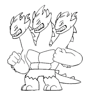 Página para Colorir Hydra da Coleção Goo Jit Zu